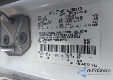 2016 Ford Transit Connect Xl from USA, damaged, VIN NM0LS7E73G1241283